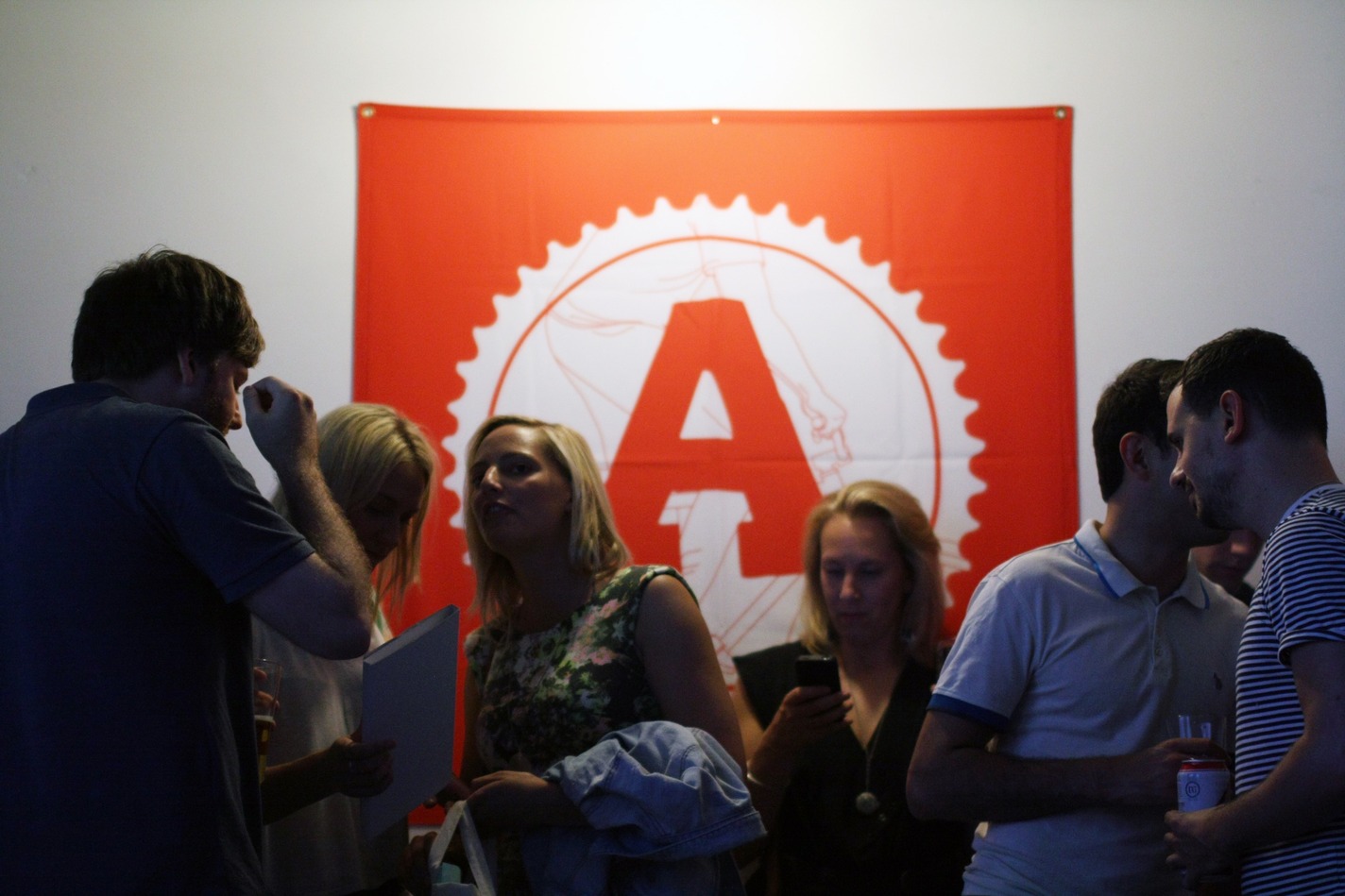 Crowd under the ARTCRANK banner